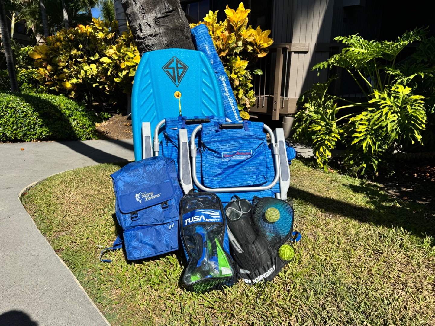 Beach gear available for guests