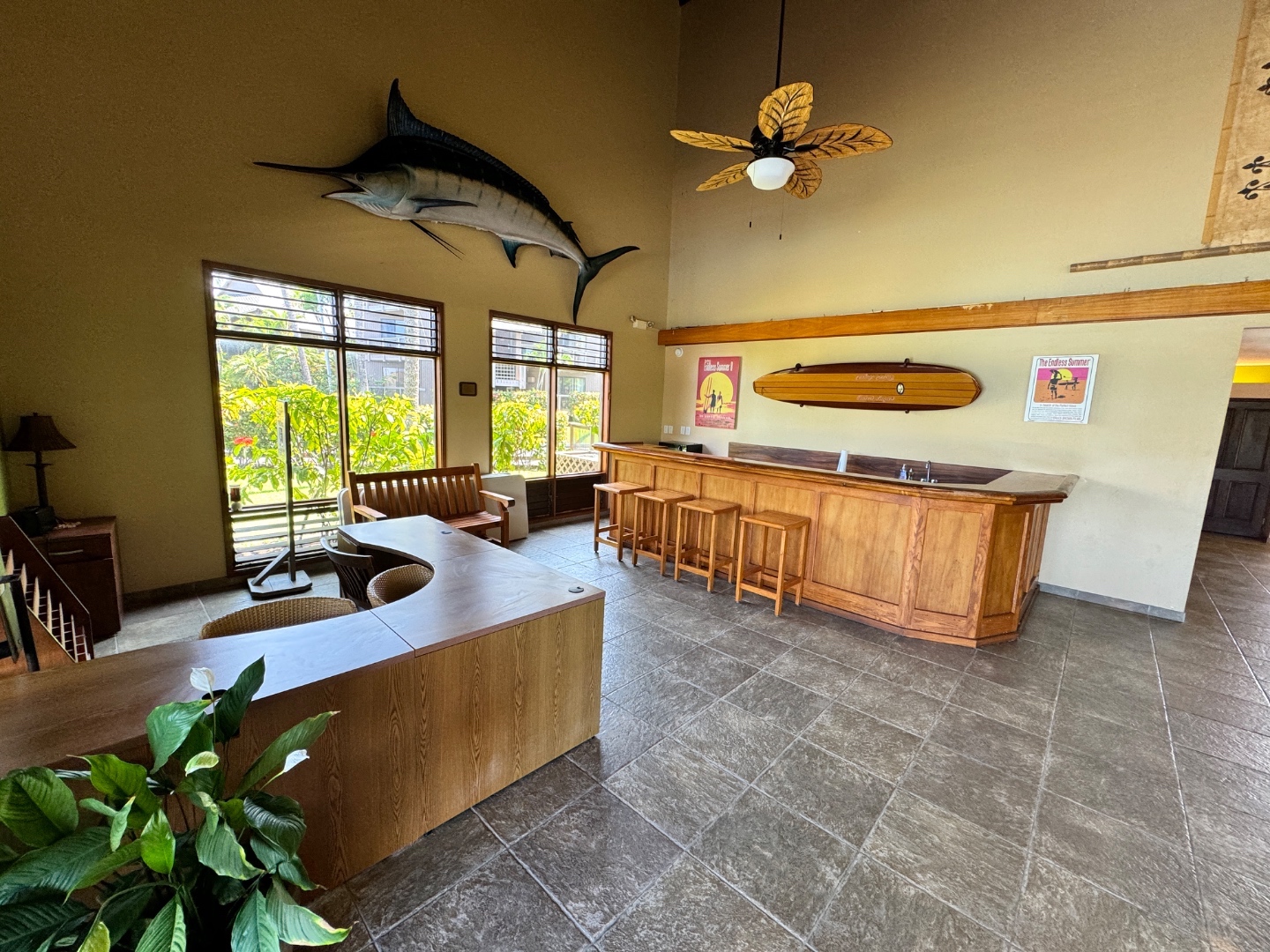 Clubhouse bar area